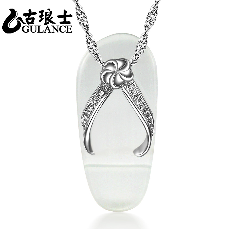 gulance 七夕礼物项链 纯银925 锁骨链 饰品 猫眼石拖鞋 吊坠 挂坠 gulance 七夕礼物项链 纯银925 锁骨链 饰品 猫眼石拖鞋 吊坠 挂坠