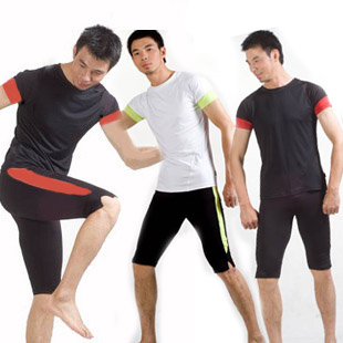男士健身服装男健身房运动服跑步衣服男健身服短速干衣夏套装在类目 运动/瑜伽/健身/球迷用品, 舞蹈/健美操/体操, 健美操, 健美操套装中 - 来自Buy2taobao.com提供专业的淘宝代购服务