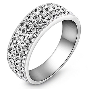  ★精品★【白雪公主】S925纯银戒指 指环 超闪奥地利钻戒指 女