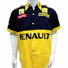 F1赛车服 雷诺车队 短袖衬衫衬衣 刺绣LOGO RB074