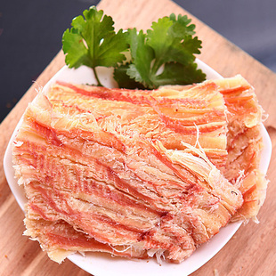  牛叉叉海鲜 现烤香甜红风琴鱿鱼板/手撕鱿鱼丝/章鱼丝200G