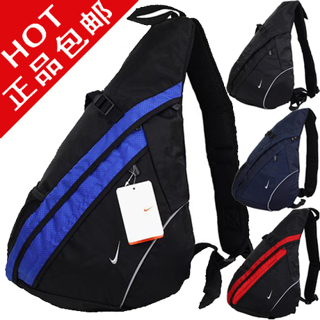 耐克正品单肩包书包男女斜挎包三角包斜背包运