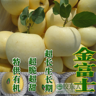  八折七省包邮！脆甜烟台特供有机金富士 栖霞苹果 奶油富士15斤装