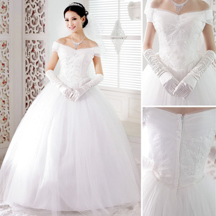 2012最新款韩版新娘婚纱礼服 教堂婚礼<em>服装</em> 一