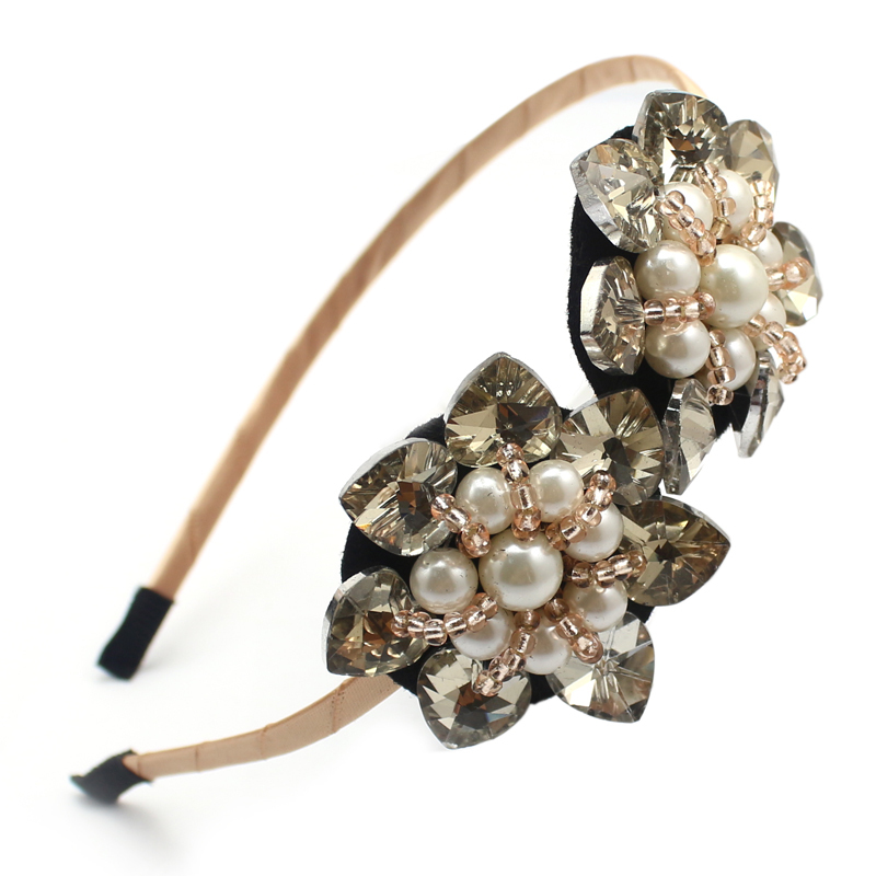 手工水晶串珠发箍...