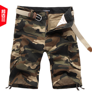 邦迈喆 夏装迷彩裤多袋<em>男士短裤休闲裤</em> 男裤子