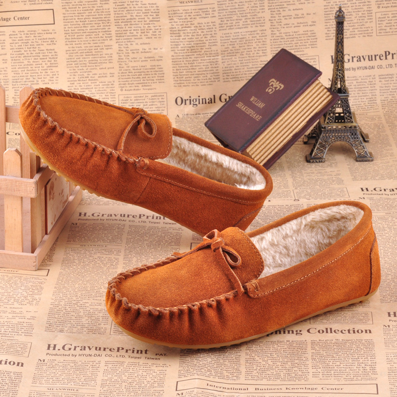 秋冬新款保暖真皮鞋...