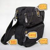 八荒地2461 怀旧水洗帆布 男士休闲 男式单肩包