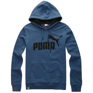  新款正品彪马PUMA运动卫衣蓝色连帽怀旧保暖秋装外套衫男士820706