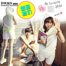 高品质 2012春夏韩版新款大码休闲运动服 套装 女 夏短袖