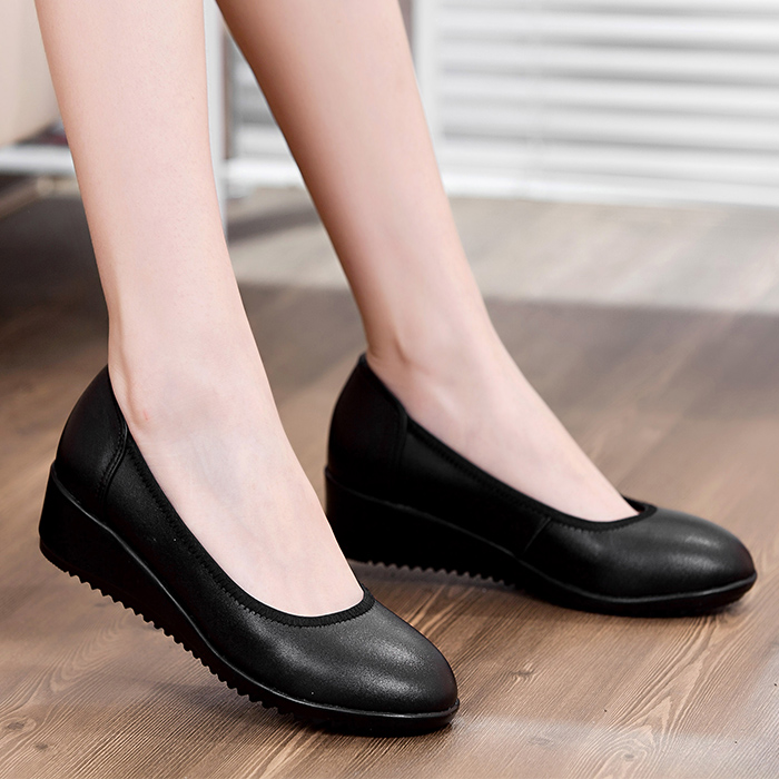 womens black flat shoes for work