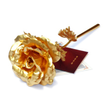 全开-大号-24K金玫瑰花 纯金箔玫瑰 母亲节礼品/老婆生日礼物