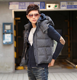 culk-祺艺 新款<em>坎肩</em> <em>马甲</em> 男士 韩版 保暖 连帽 秋