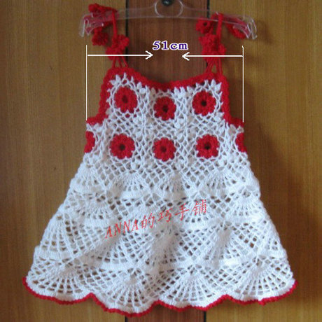 2014 <em>手工</em>钩针<em>编织</em>童装 宝宝裙 DIY 吊带<em>背心裙</em>