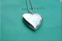 El amor de tejido mágico TIFFANY Tiffany 925 collar de plata de ley puede poner una sección de fotos con forma de corazón caliente Beckham