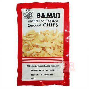  金冠 泰国进口 SAMUI 香酥椰子片 红记苏梅 40g(50) 椰片 特价