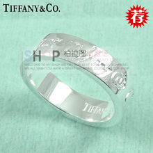 Tiffany anillo de escritura a mano - plata de ley 925 cajas de regalo de la joyería estrecha