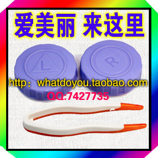 彩色动物卡通隐形伴侣盒 眼镜伴侣盒 内置齐全【正品】美瞳伴侣盒