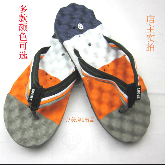 进价处理男/女拖鞋夏季 情侣 沙滩 按摩 透气 平跟人字拖 拖鞋