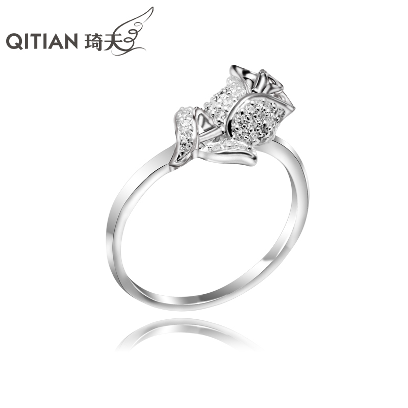 琦天首饰/饰品 玫瑰传情结婚季 925纯银玫瑰花镶钻戒指指环 女 送礼首选 琦天首饰/饰品 玫瑰传情结婚季 925纯银玫瑰花镶钻戒指指环 女 送礼首选
