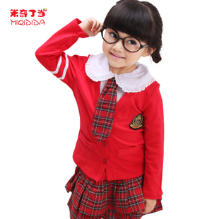  女童装春秋季新款小中童韩版学院风公主裙套装儿童100-140cm