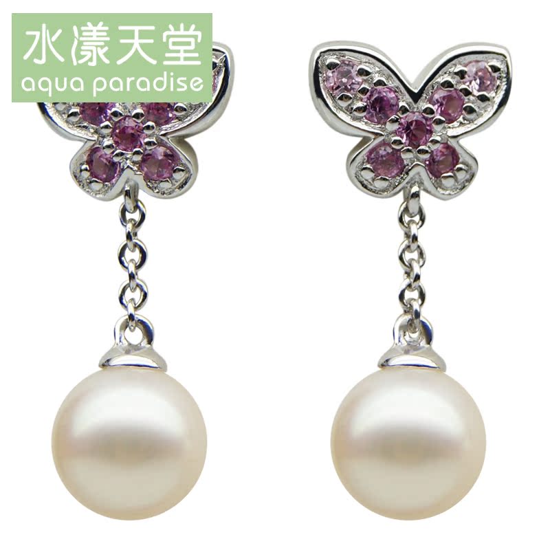 ♥清纯甜美♥925纯银耳坠蝴蝶款短款 珠宝级珍珠耳钉时尚百搭特价 ♥清纯甜美♥925纯银耳坠蝴蝶款短款 珠宝级珍珠耳钉时尚百搭特价