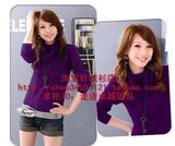 2012新款春装韩版女装百搭修身纯色长袖大翻领针织衫毛衣打底衫