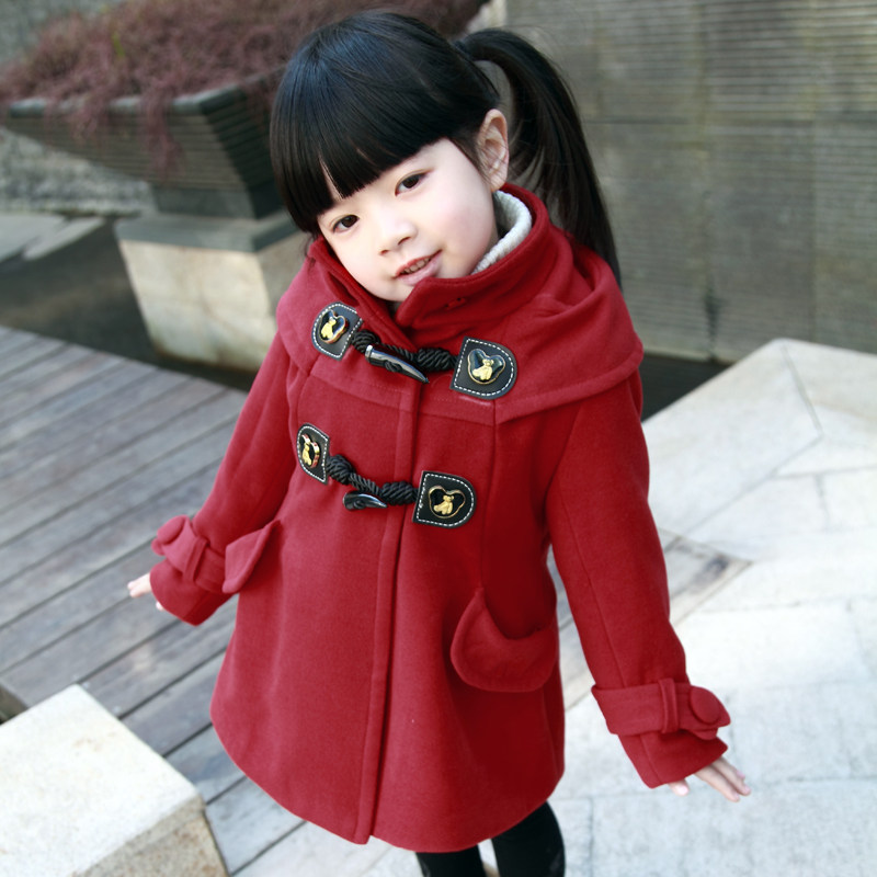 童宜美 2012春节新款 冬装 高档牛角扣 品质尼大衣 外套2020