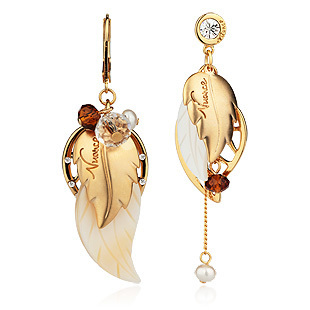  静风格 耳环 韩国夸张不对称女长款 耳饰 珍珠母贝耳坠情人节礼物