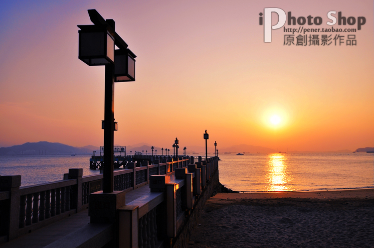 摄影作品相片风景照片图片明信片鼓浪屿大海码头沙滩路灯金色夕阳|msdalam kategori Aksesori rumah, photo/photo Wall, photo/kad gambar - dari Buy2taobao.com untuk memberikan perkhidmatan ejen Taobao profesional membeli