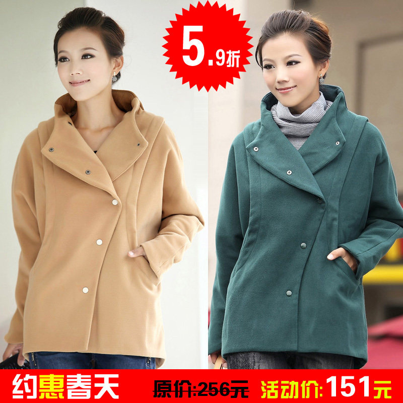 2011冬装新款专柜正品休闲宽松大码毛呢外套女士呢大衣<span class=H>浪漫</span><span class=H>一</span><span class=H>身</span>风