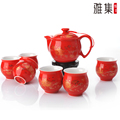 淘金币 特价包邮七头牡丹 景德镇陶瓷茶具整套 结婚庆功夫茶具 套