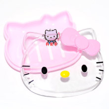 Hello Kittyhead shape transparent soap box of soap dish