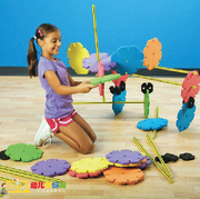 卡乐咪品牌早教幼儿园儿童，感统器材益创意智，拼插玩具雪花片挑战赛