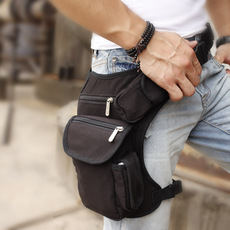 Сумка на бедро 易秀腰包男包帆布包韩版潮流腰腿包户外休闲小包战术腿包骑行腰包