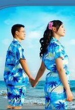 海南岛服 海南衫 沙滩岛服印花情侣装亏本大甩卖18元/套