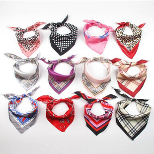 (W33) TSZ100 % emulation silk lovely baby wipes triangle can be when scarf/scarf/saliva towel/turbans