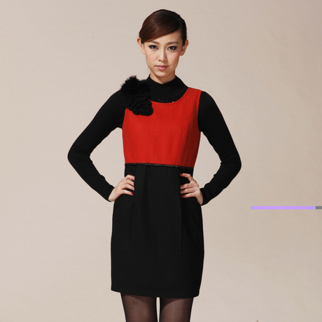 3.8折 优美世界官方正品 韩版高领长袖针织衫冬