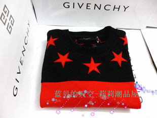  走秀新款 GIVENCHY纪梵希 刺绣五星 权志龙套衫男女卫衣