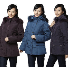 原728元 正品<span class=H>雅鹿</span>中老年款貉子毛领 女中长款<span class=H>羽绒</span><span class=H>服</span> 包邮YBC225B