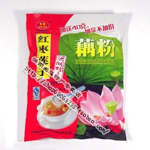  湖北特产 满10袋包邮 洪湖 家瑶 红枣莲子藕粉 速溶 实惠装 440G
