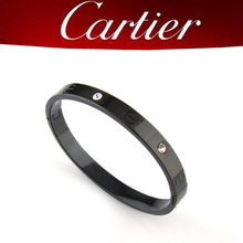 Cartier modelos con verdadera calidad y la lucha contra los hombres pulsera brazalete de Cartier negro y brazalete de piedra con incrustaciones mujeres / pulsera