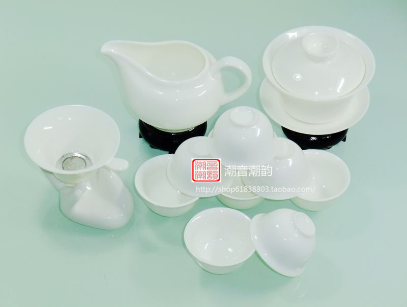 Special Offer Bone Kungfu Online Tea Set ceramics 14 Time parts White Jade porcelain Justice cup Teapot teacupin the Tableware , Tea set , Kung Fu Tea category - from Buy2taobao.com to provide professional Taobao agent buy service