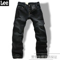 专柜正品 Lee 男士秋冬高品质全棉水洗直筒牛仔裤 12398