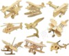 飞机拼装模型 木质仿真3d立体拼图 儿童益智智力玩具木制拼板