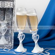 redbox婚礼用品欧式结婚交杯酒杯婚庆，用品天生一对香槟对杯套装