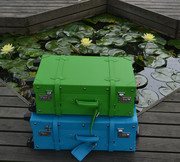 手工箱糖果绿色复古拉杆箱包旅行箱子母箱登机箱20寸24寸28寸
