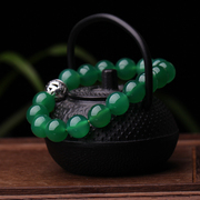 百搭时尚天然绿玛瑙，手链祖母绿天然水晶，手串饰品女士礼物