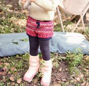 韩国童装冬款女童休闲全棉，毛线短裤儿童打底短裤
