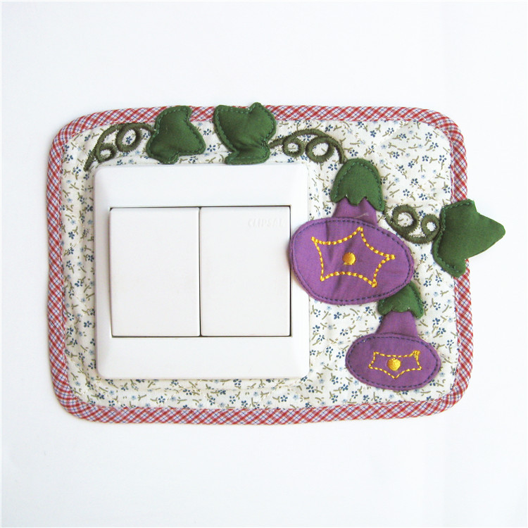 Single panel Switch Cover Dual Switch Sticker Fabric art Hand embroidery Stereoscopic morning glory Full one hundred yuanin the Home Fabric , Dust protection cover , Switch Cover category - from Buy2taobao.com to provide professional Taobao agent buy service